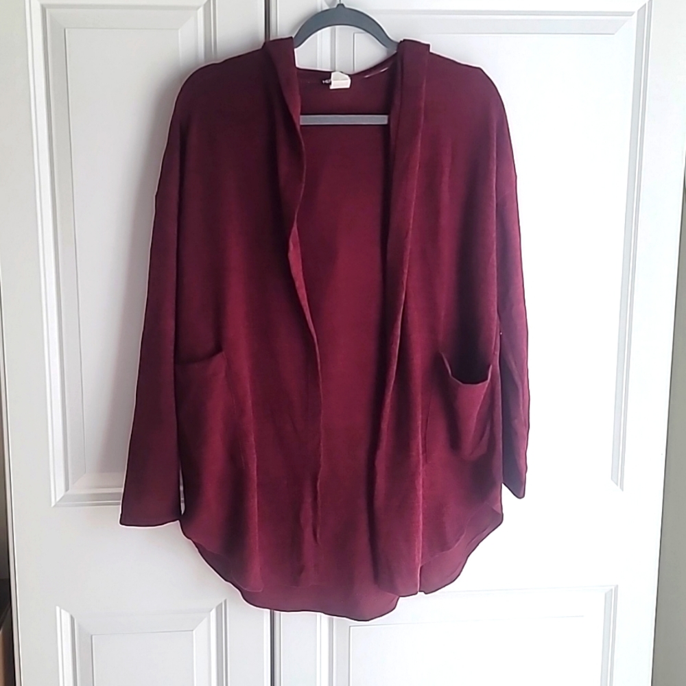 NWOT Heimish Brushed Knit Hooded Pocket Cardigan Size Large